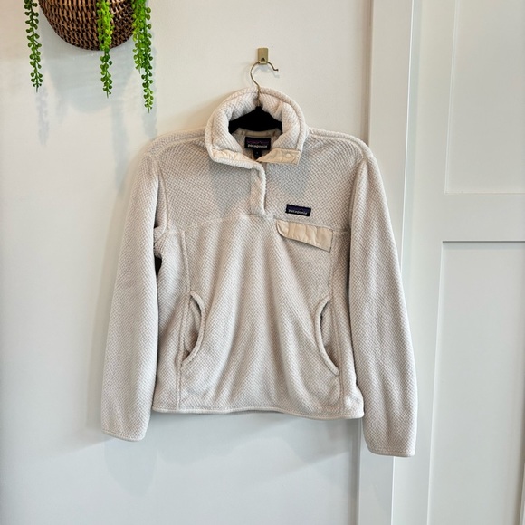 Patagonia ReTool Quarter Snap-T Pullover Fleece Birch White Women's Size Small - Picture 1 of 10